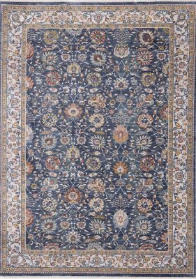 Marisa Gold Traditional Border Floral Rug (8 x 10 - Beige Blue Cream Red Yellow)