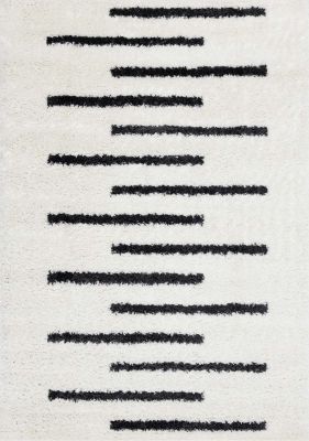 Pascal Alternating Lines  Rug (6 x 8 - Cream Grey)