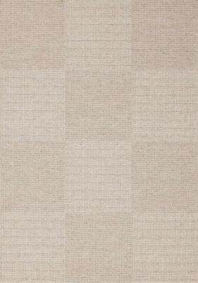 Peak Variegated Texture Block Wool Rug (8 x 11 - Beige Cream)