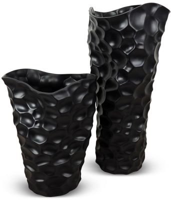 Vase Vase Honeycomb (13 Po - Noir)