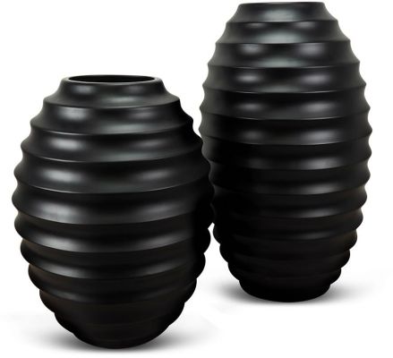 Stratus Vase Vase (18 In - Black)