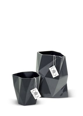 Vase Vase Plate (5 Po - Gris)