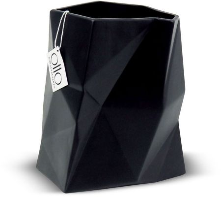 Vase Plat (7 Po - Noir)
