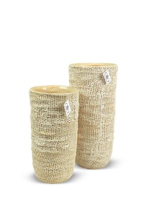 Vase Vase Fishnet (16 Po - Beige)