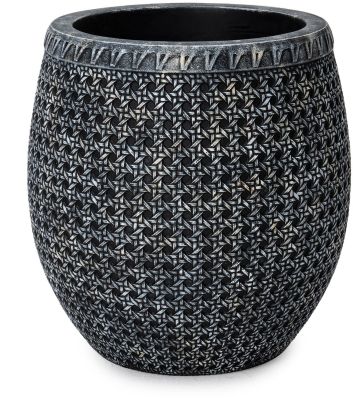 Wicker Planter (Aged Black - Small - 16 In)