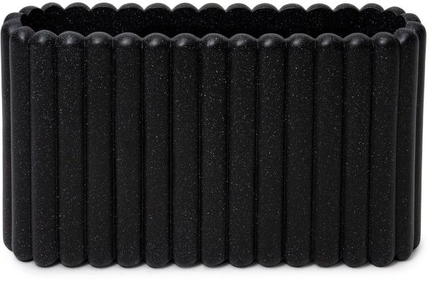 Tiramisu Planter (Granite Black - Box - 20 In)