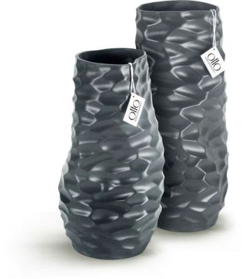 Hive Vase Ceramic Vase (15 x 7 x 7 - Grey)