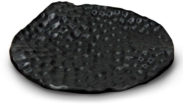 Honeycomb Plate Vase (16.5 In - Black)