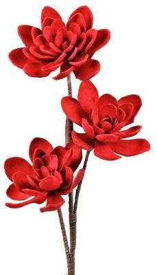 Dahlia Flower  Artificial Flower (43 x 12 x 9 - Red)