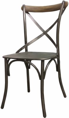 Cross Back Chair (Set of 2 - Metal)