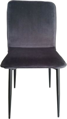 Lucy Dining Chair (Dark Grey Velvet)