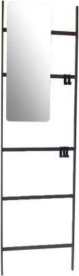 Elements Wall Ladder with Mirror (Black)