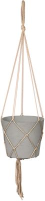 Veranda Craft Small Hanging Pot With Netting (Cement Grey)