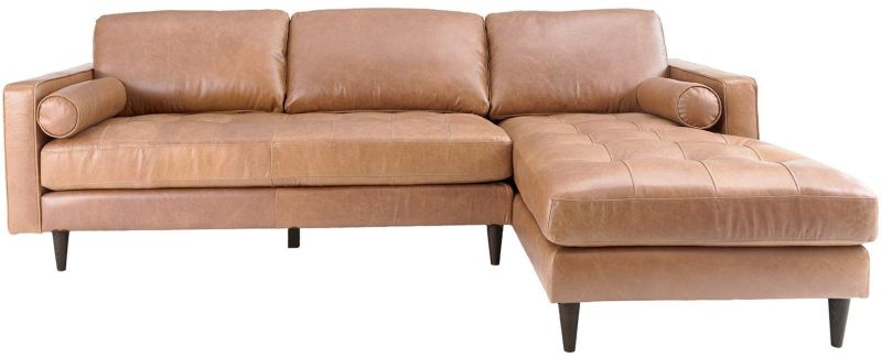 Elizabeth Sectional (Right - Butterscotch Leather)
