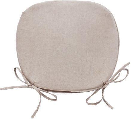 Cross Back Linen Seat Cushion