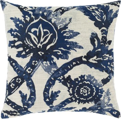 Sanya Bay Accent Pillow (Navy B - 18 x 18 - Down Insert)