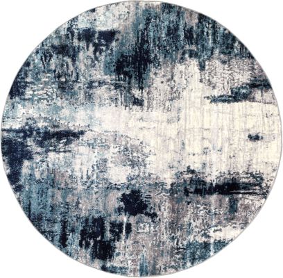 Wanderlust Rug 2309 (Round - Blue - 6'7 x 6'7)