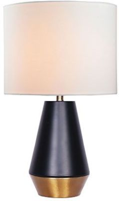 Sparklite Table Lamp (18 inch - Matte Black & Antique Gold)