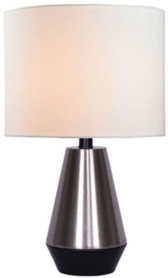 Sparklite Table Lamp (26 Inch - Brushed Steel & Matte Black)
