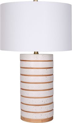 Coruscate Table Lamp (Long Base - White & Natural)
