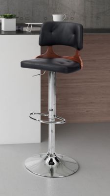 Ethan Adjustable Height Bar Chair (Black)