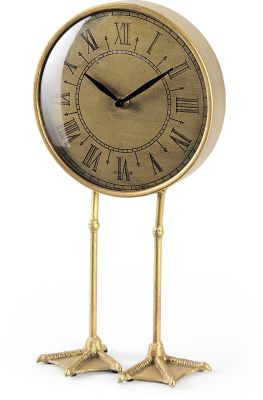 Chadwick Table Clock (Antiqued Brass Duck Leg)
