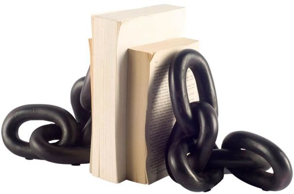 Catena Book Ends (Set of 2 - Silver)
