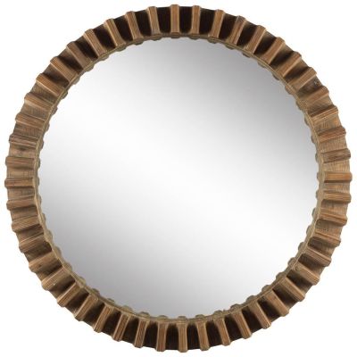 Sprocket Wall Mirror (Large - Brown)