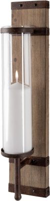 Lars Wall Candle Holder (Wood with Metal Accent)