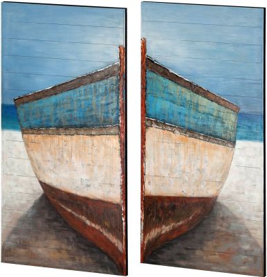 Dory Oil Painting (Set of 2 - Blue)
