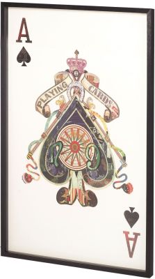 Ace of Spades Wall Art (White)