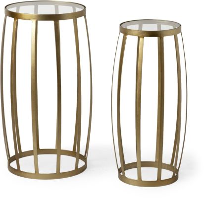 Silhouette Accent Table (Set of 2 - Gold)
