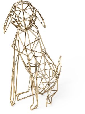 Frankie (Gold Wire Framed Dog Shaped Decor)