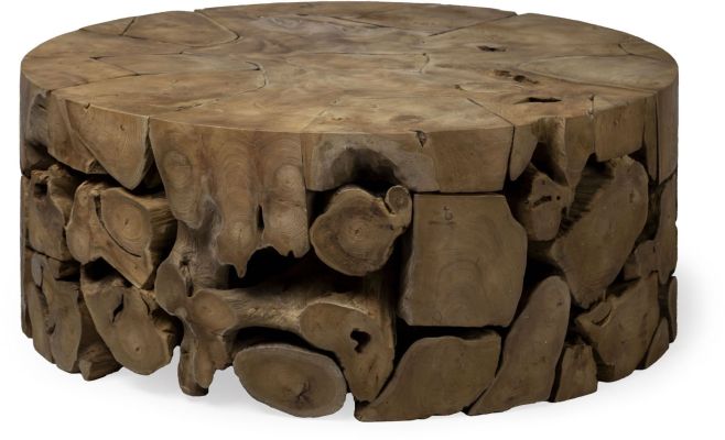 Rastik Wooden Coffee Table (Brown)