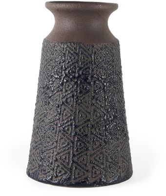 Sefina Vase (Large - Brown & Black Patterned Ceramic)