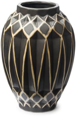 Teulia Vase (Large - Black and Gold)