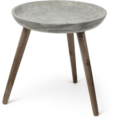 Triton Accent Table (Large - Light Grey and Brown)