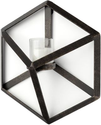 Torque Wall Candle Holder (Rustic Black)