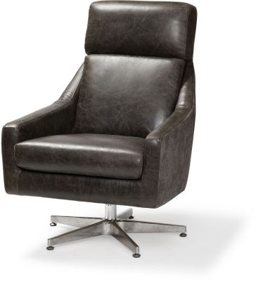 Abbott Chair (Medium Brown and Satin Silver)