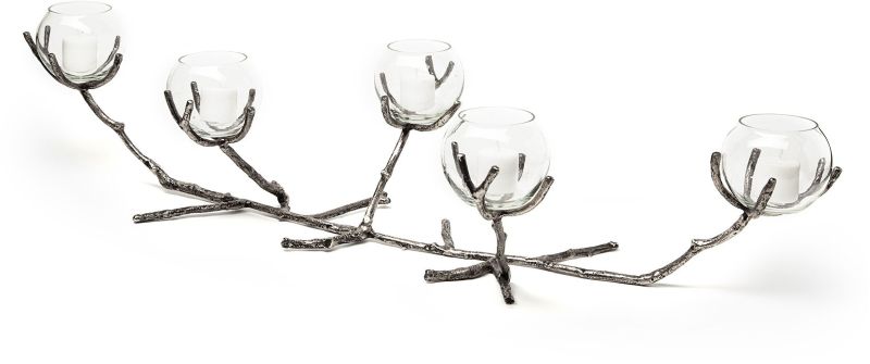 Vine Table Candle Holder (Distressed Silver)