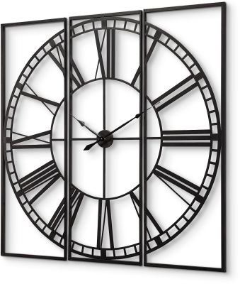 Norwood Horloge Murale (Carré Industriel Surdimensionné)