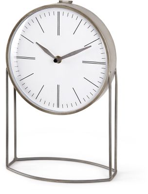 Aurus Table Clock (Matte Grey Metal)