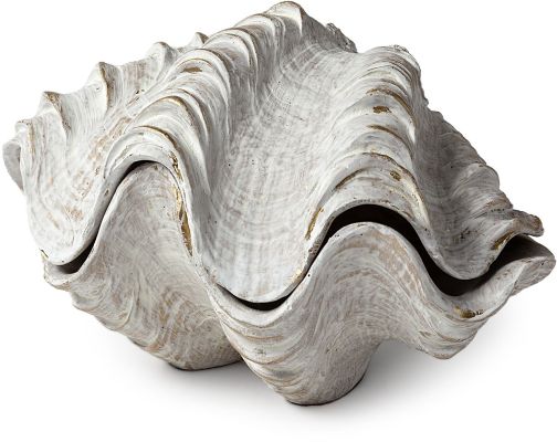 Virginia Seashell Boxes (Small - Off-White with Gold Detail)