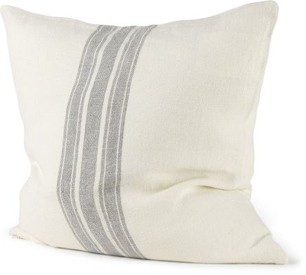Patrice Pillow (22x22 - Cream-Grey Fabric)