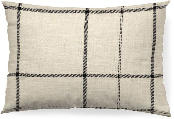Susan Decorative Pillow (13x21 - Cream With Black Details Cover)