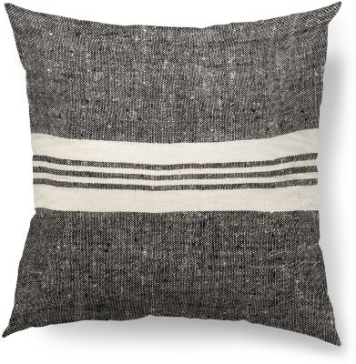 Sharon Decorative Pillow (20x20 - Black With Stripes Cover)