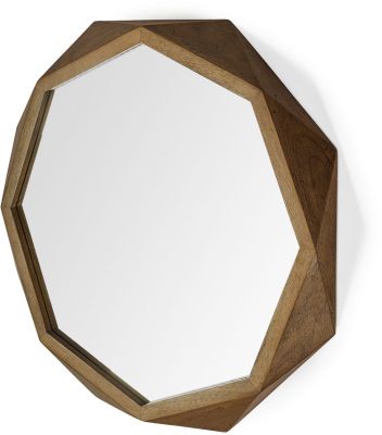 Aramis Wall Mirror (32 In - Brown Wood)