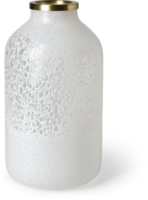 Pearl Vase (Haut - Verre avec Bordure Or Blanc)
