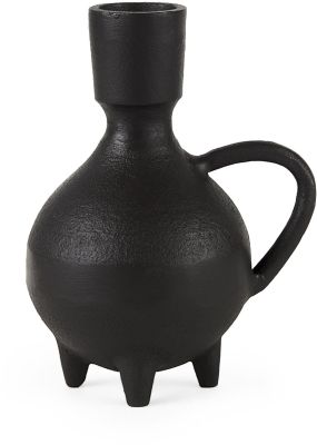 Cyrus Vase Décoratif Sphérique (Noir avec Flûte)