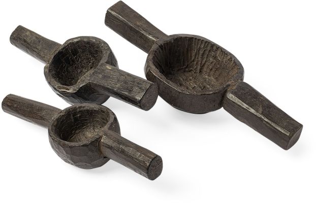 Oro Set of 3 Tribal Inspired Measuring Cups (Brown)
